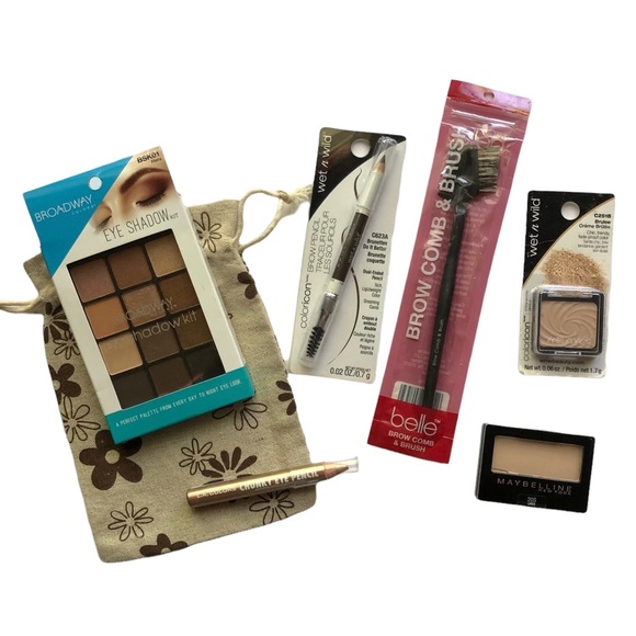 NEW Eye Brow Eyeshadow Bundle NEW Broadway Maybelline Wet Wild - Picture 1 of 10